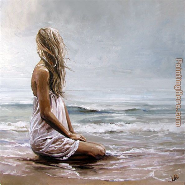 Unknown Artist girl on the beach